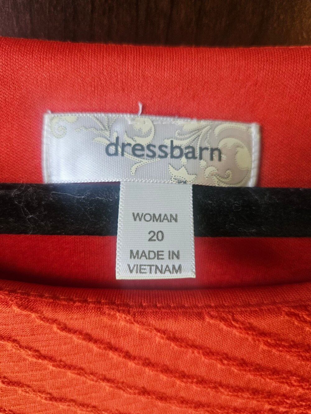 Dressbarn Orange Textured Dress with Chain Belt Size 20 - Picture 3 of 6